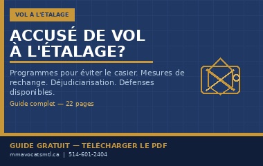Accusé de vol à l'étalage? — Guide de la défense
